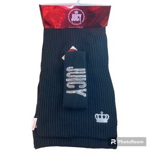 Juicy Couture headband and scarf set black